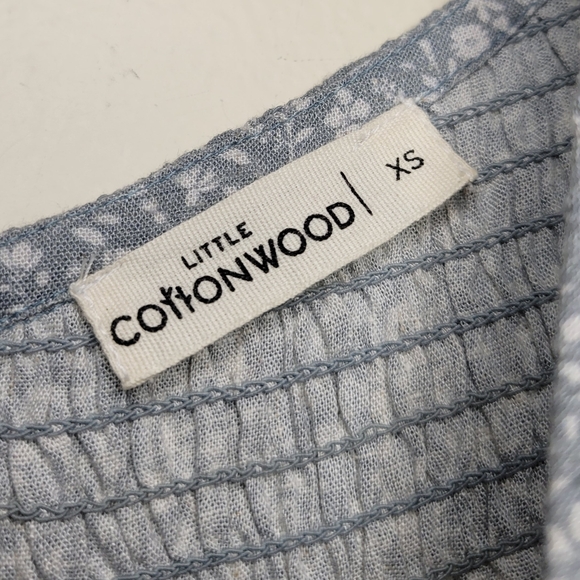 Little Cottonwood 100% linen blue floral parker dress, xsmall - Picture 5 of 6